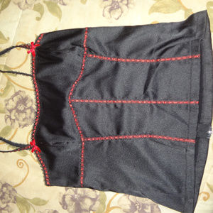 Black Blouse w/ Red Trim!